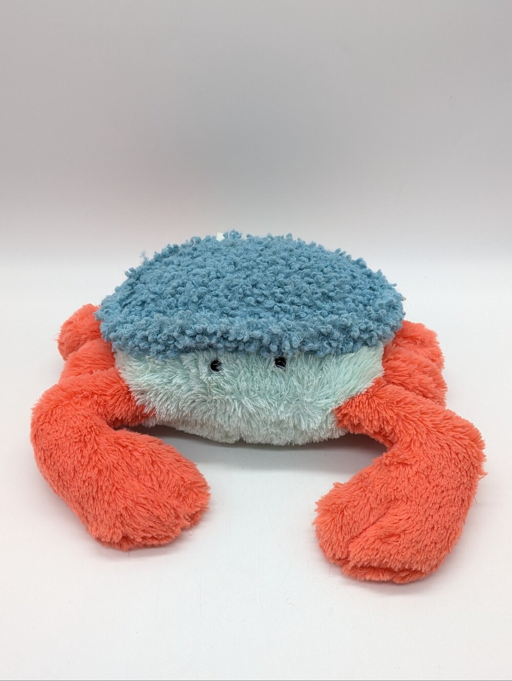 Manhattan Toy Company Sheldon The Crab Blue Salmon Fuzzy Plushie Toy